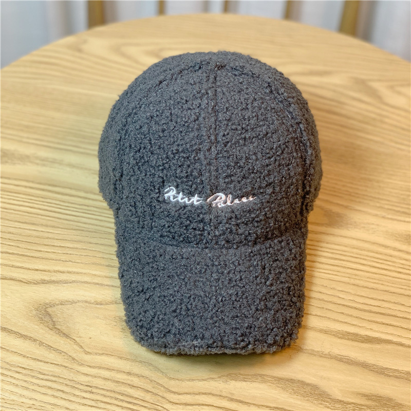 Lamb Hair Hat Female Autumn And Winter All Fashion Plush Duck Cap Winter Lamb Velvet Baseball Cap Winter Korean Version Of The Tide Specification drawing