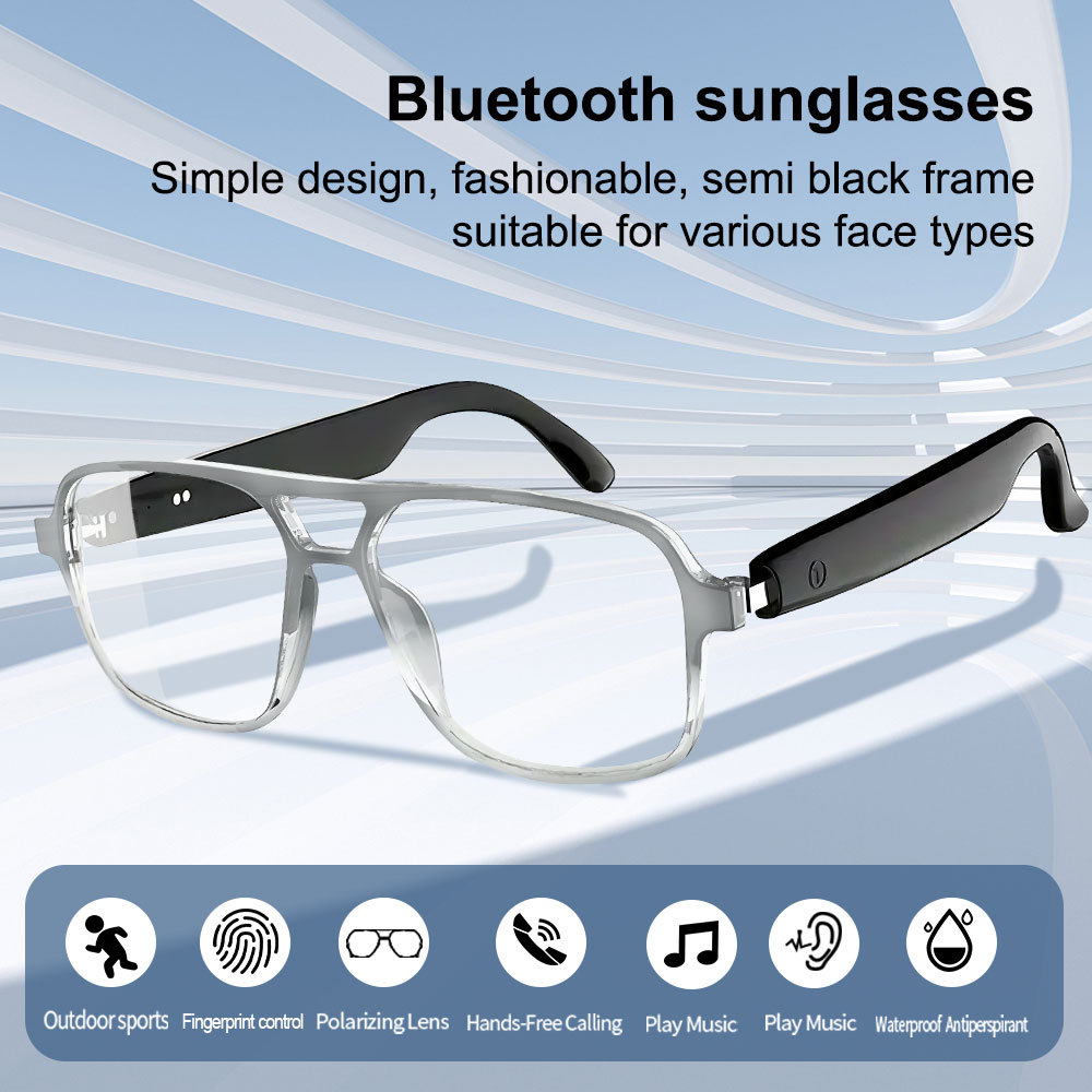 跨境爆款AI智能眼镜感光变色蓝牙通话音乐播放户外骑行工厂直销详情1