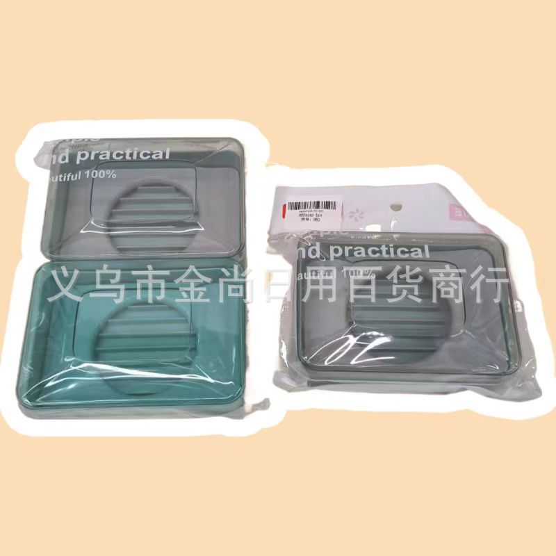 Creative bathroom balcony soap box, flip-top soap box, simple transparent plastic draining box, home dormitory soap box Application Scenario