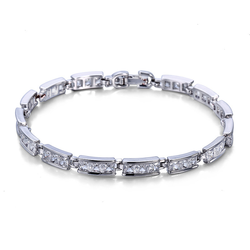 Kasi jewelry Korean version zircon inlaid bracelet, European and American ring electroplated real gold jewelry wholesale details Picture