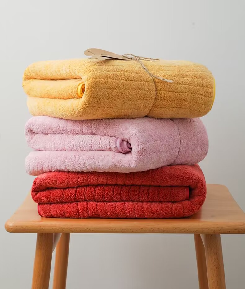 Bath Towel Couples Household Non-Pure Cotton Absorbent Male And Female Adult Bath Wrap Towel Soft Skin Wrap Head Towel Specification drawing