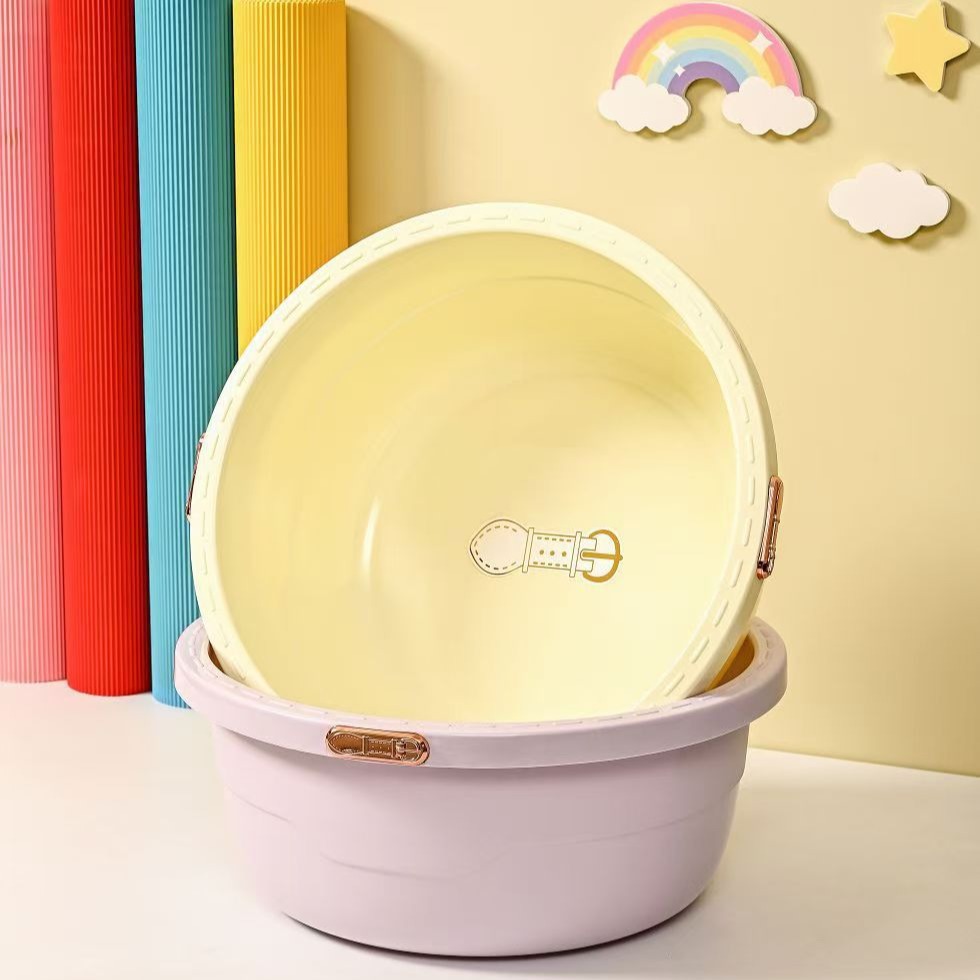 【 Dopamine 】 Plastic basin, student dormitory washbasin, foot basin, household laundry and vegetable basin, thickened, shock-resistant size Application Scenario