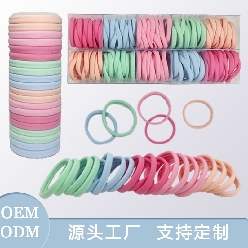 20 bagged gradient candy-colored hair ties and hair bands, high ponytail, high-end style, ladies' hair ties and hair bands, leather bands