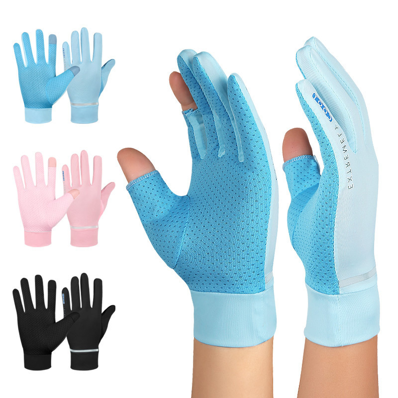 Mesh quick-drying ice silk sun protection gloves