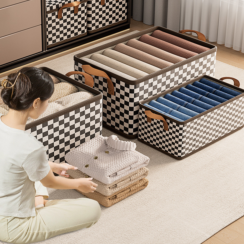 Clothing Pants Storage Household Drawer Type Wardrobe Clothing Fabric Layering Artifacts Folding Storage Basket Organizer Box Specification drawing