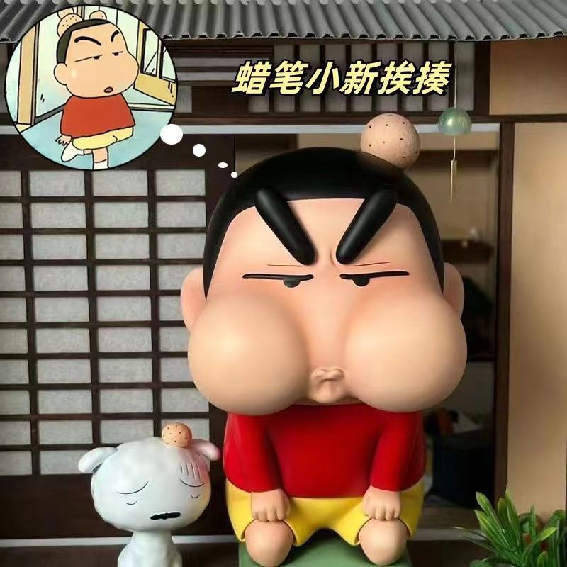 蜡笔小新罚跪挨揍系列手办新野原潮玩周边可爱小白跪模型摆件礼物