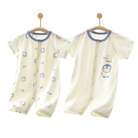 Newborn clothes, baby short-sleeved one-piece suits, summer thin clothes for boys and girls, crawling clothes, boneless pajamas Newborn clothes, baby short-sleeved one-piece suits, summer thin clothes for boys and girls, crawling clothes, boneless pajamas