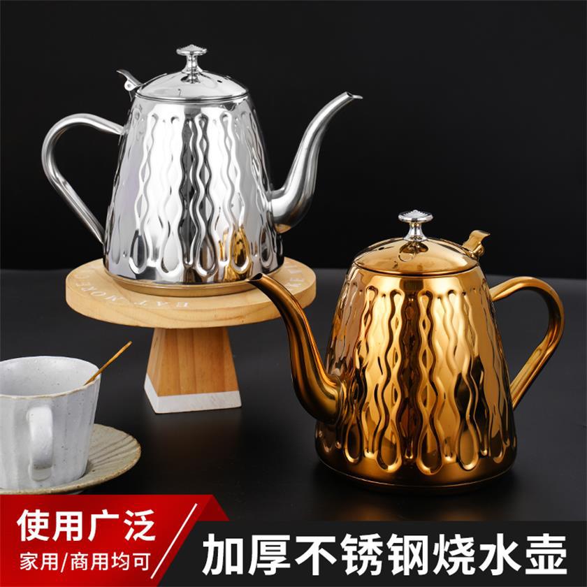 New Kettle Stainless Steel Teapot With Filter Home Hotel Outdoor Camping Induction Cooker Gas Stove Available