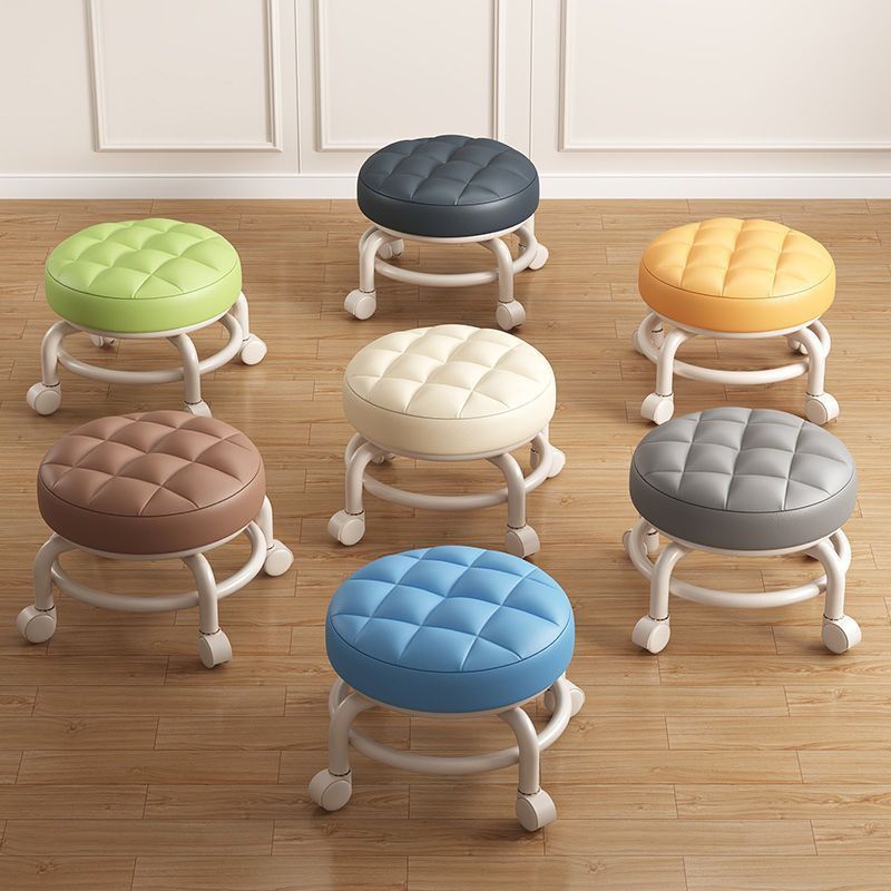 Small stools, roller stools, low stools with universal wheels, walking stools, home lazy roller skates, grouting small chairs, internet-famous stools details Picture