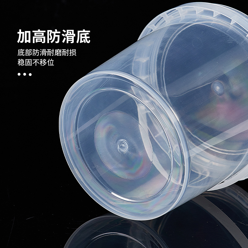 Manufacturer's plastic buckets, transparent storage buckets, packaging buckets, round buckets with LIDS, small buckets, lightly sealed buckets, pp small white buckets, water buckets Application Scenario