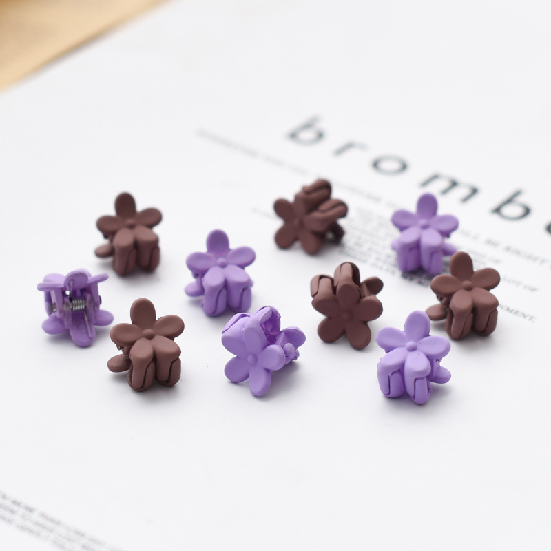 Cute little hair clips for children, small grab clips, cartoon hair clip clips for little girls, plum blossom matte plastic edge clips, hair accessories pic 8