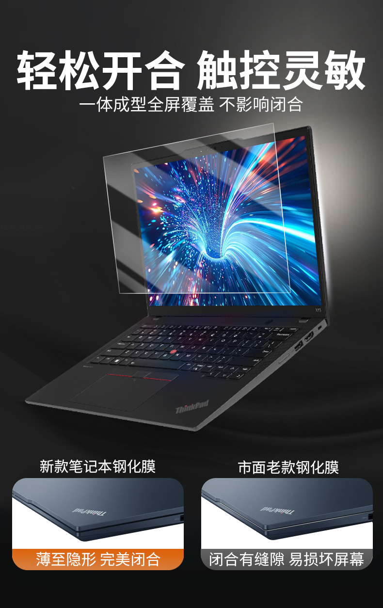 适用联想Thinkpad笔记本钢化膜防蓝光护眼X390屏幕膜t480电脑贴膜详情12