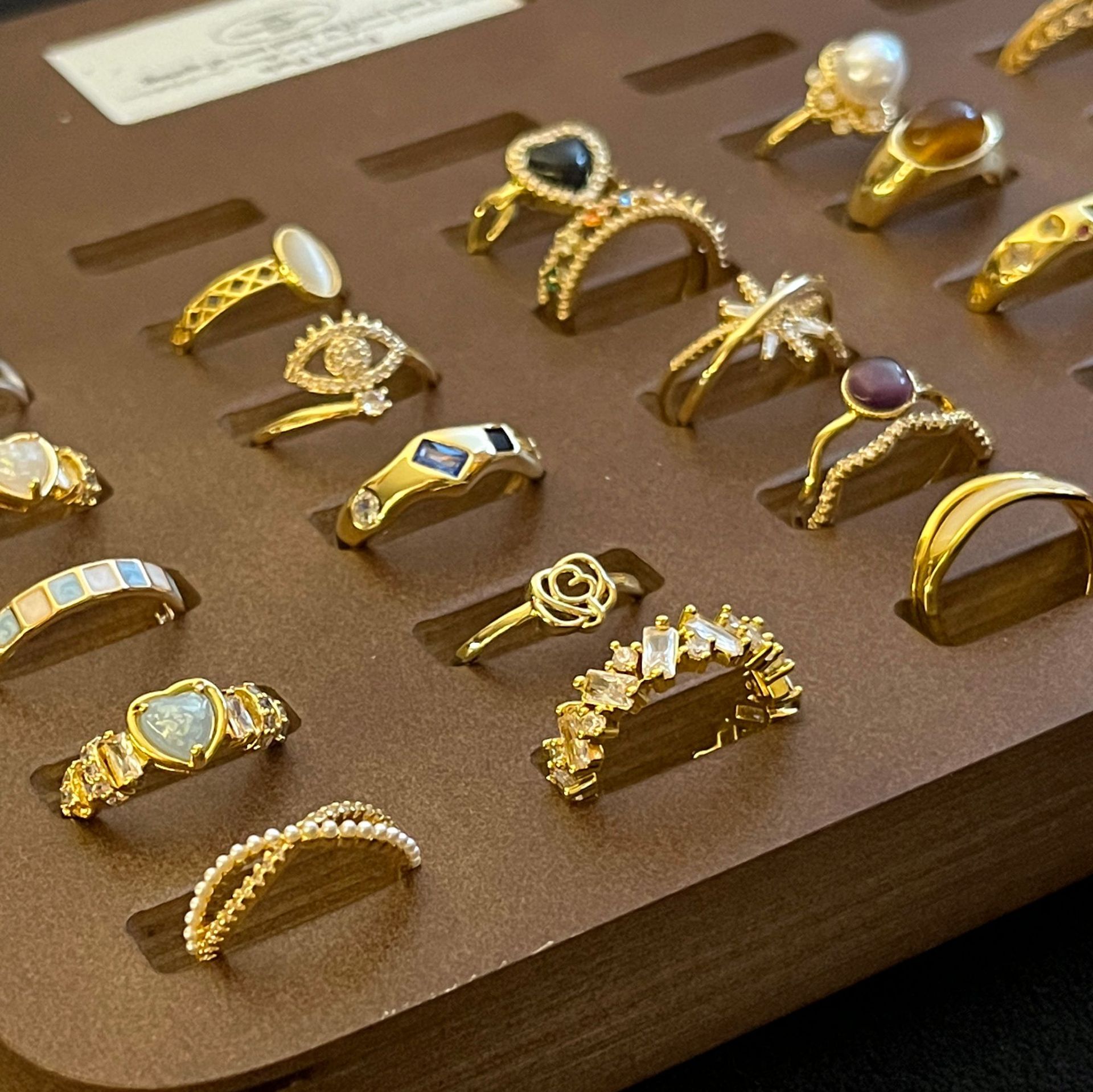 vintage antique enamel pearl sterling silver ring, a niche design for women, with a light luxury and high-end feel that does not fade details Picture