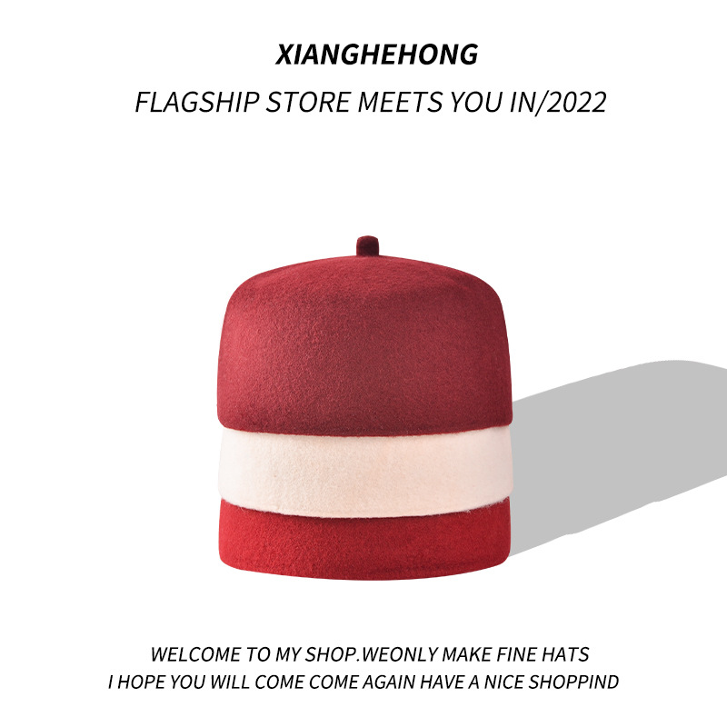 Autumn And Winter Wool Landlord Hat Professional Foreign Trade Single Export Wool Felt Hat Landlord Hat