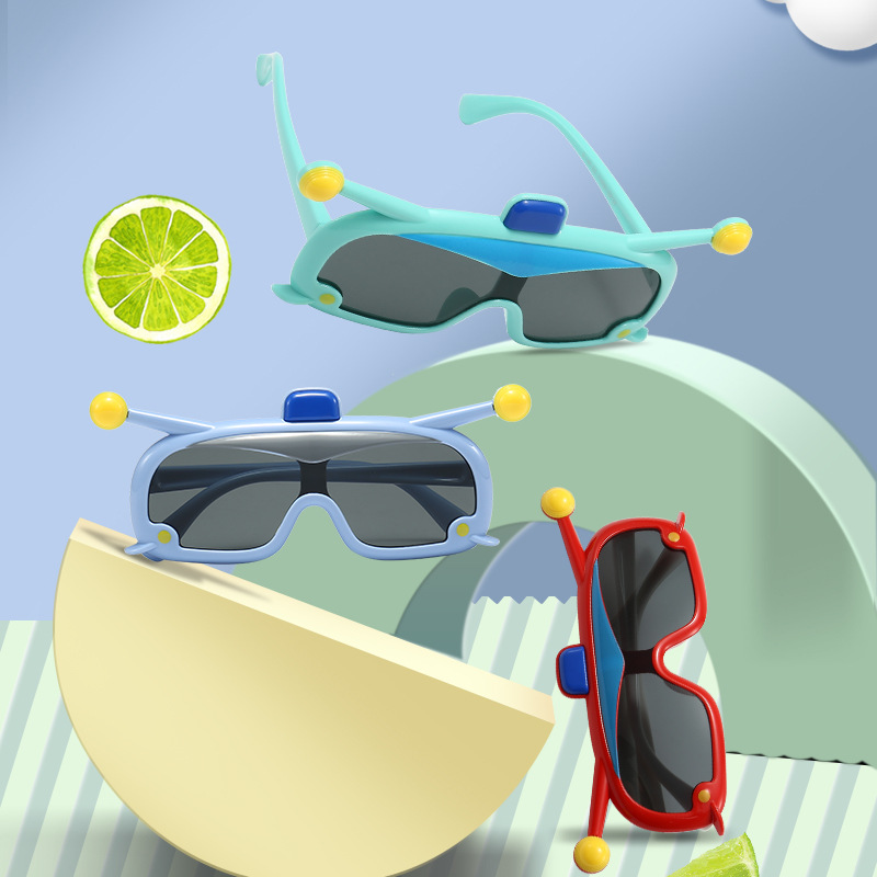 2024 Children's Sunglasses Cute Cartoon Shape Polarizer Youth Student Sunglasses Sunshade Mirror 8149 Specification drawing
