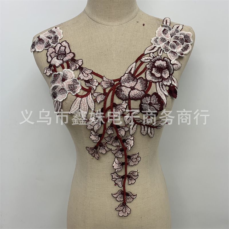 服装辅料刺绣花边布贴花朵补丁婚纱礼服服装辅料配件