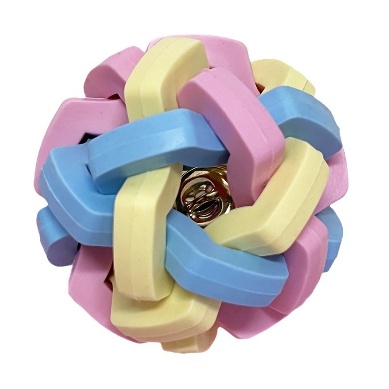 Dog toys, macaron woven bell balls, training teeth grinding elasticity, TPR vocal balls, cat toys, pet supplies Item Picture