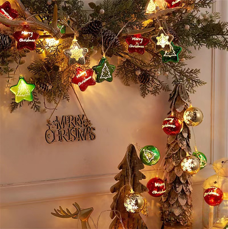 圣诞许愿球led圣诞树装饰圆球灯星星灯五角星圆球圣诞节装饰彩灯详情图3