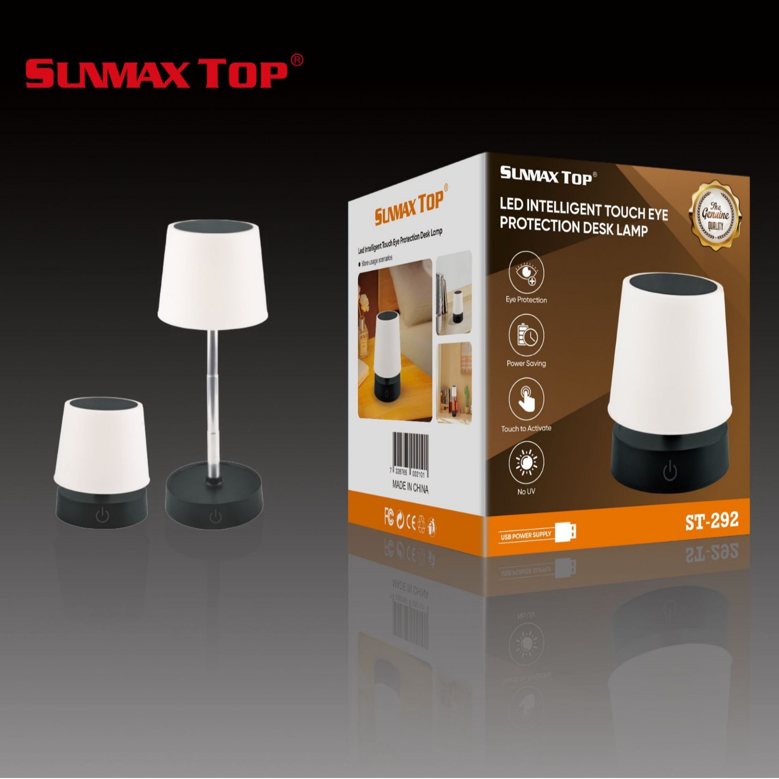 Rechargeable eye-protecting lamp, retractable desk lamp, night light, sleep light, children's and students' eye-protecting lamp, office desk atmosphere light