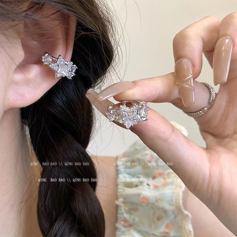 Star ear clips, unique ear bone clips, earrings, light luxury and high-end feel, ear bone clips without ear holes, new 2024 bestsellers Application Scenario