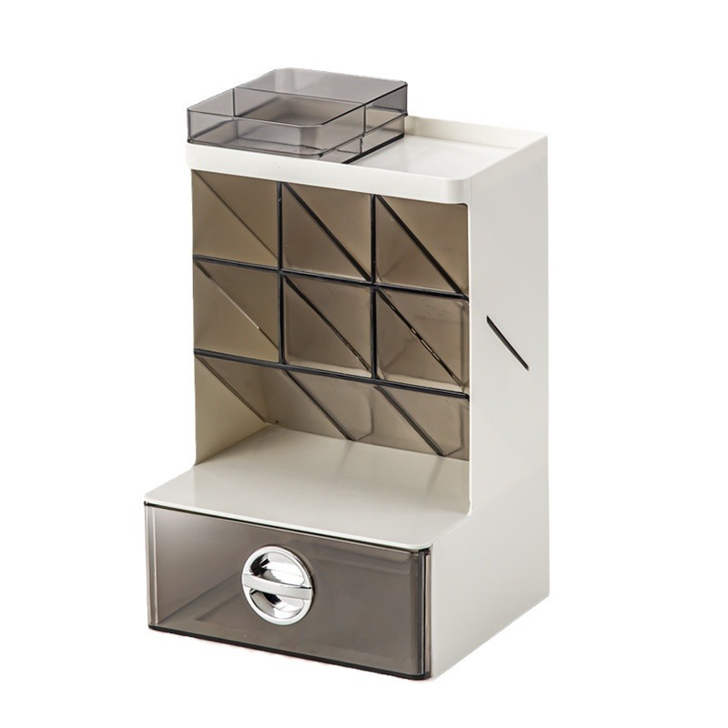 Cosmetic storage box Inclined insert pen holder Desktop shelf Lipstick eyeshadow makeup brush holder Large capacity utility box 01012B33-6601 Item Picture
