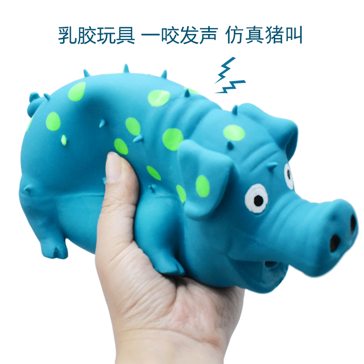 Cross-border best-selling dog toys, latex spotted pig venting pig, dog chewing and vocalizing toy products, pet toys details Picture