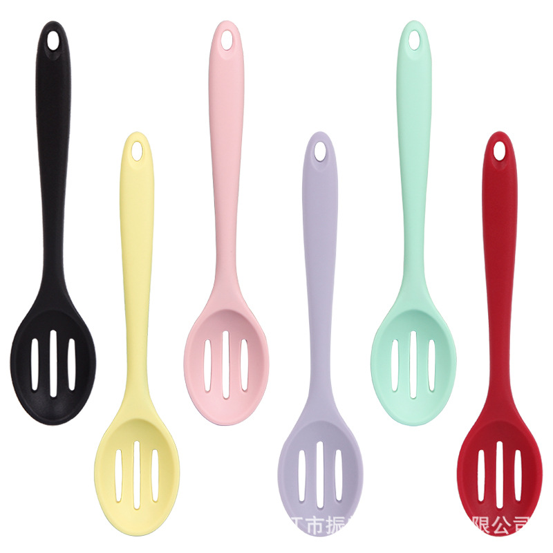 Food Grade Silicone Spoon Silicone Tight Spoon Silicone Colander Tableware Small Tight More Seasoning Spoon Kitchen Tools Item Picture