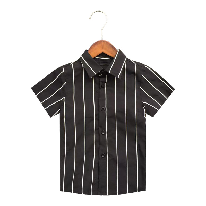 Summer children's shirt, Korean-style short-sleeved cotton shirt for babies and boys, cool inside paired with a suit, children's performance outfit Item Picture