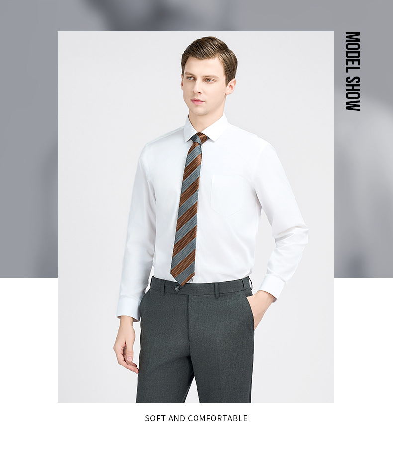 Camisa hombre manga larga absorbente de humedad transpiración de ventas seguro ropa de trabajo antiarrugas ropa formal de negocios camisa uniforme pic 9