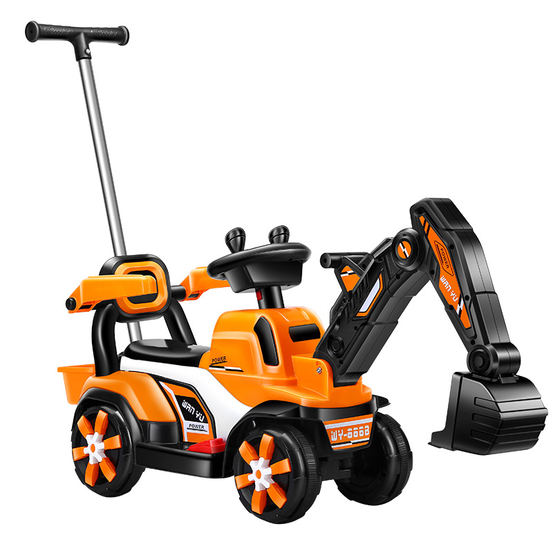 Children's excavators, engineering vehicles, boys' toy cars, can seat people, 1-5 years old, can ride and sit, excavators, electric excavators Item Picture