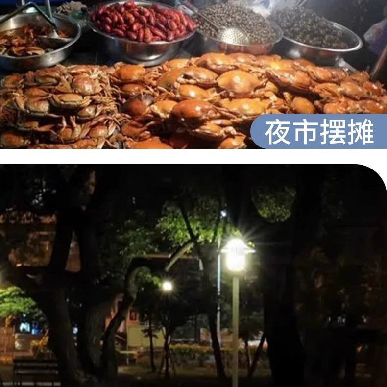 夜市摆摊充电灯泡地摊灯led应急家用支架露营灯便携式户外照明灯详情图2