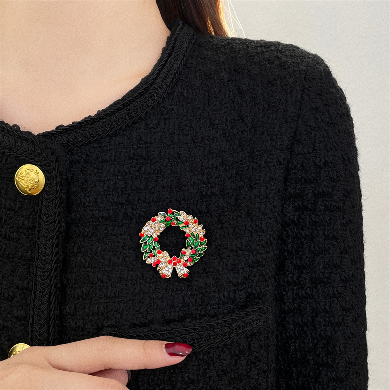 Christmas Cute Brooch For Women Corsage Pin 2022 New Suit Coat Accessories For Christmas Autumn-Winter Ambience Specification drawing