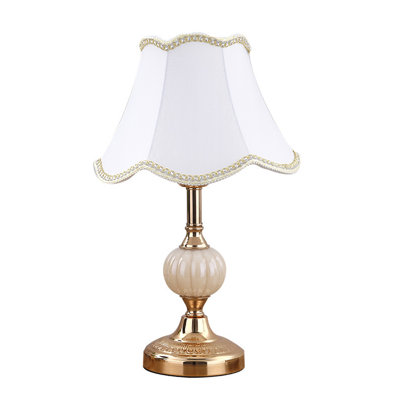 European Simple Glass Table Lamp Nordic Bedroom Bedside Lamp American Modern Retro Iron Factory A Hair Item Picture