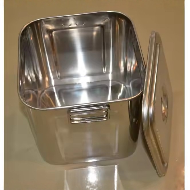 Rice Bucket 10 Kg 50 Kg 20 Kg Surface Bucket 10 Kg Square Household Rice Cylinder 30 Thickened Stainless Steel Rice Storage Box Application Scenario