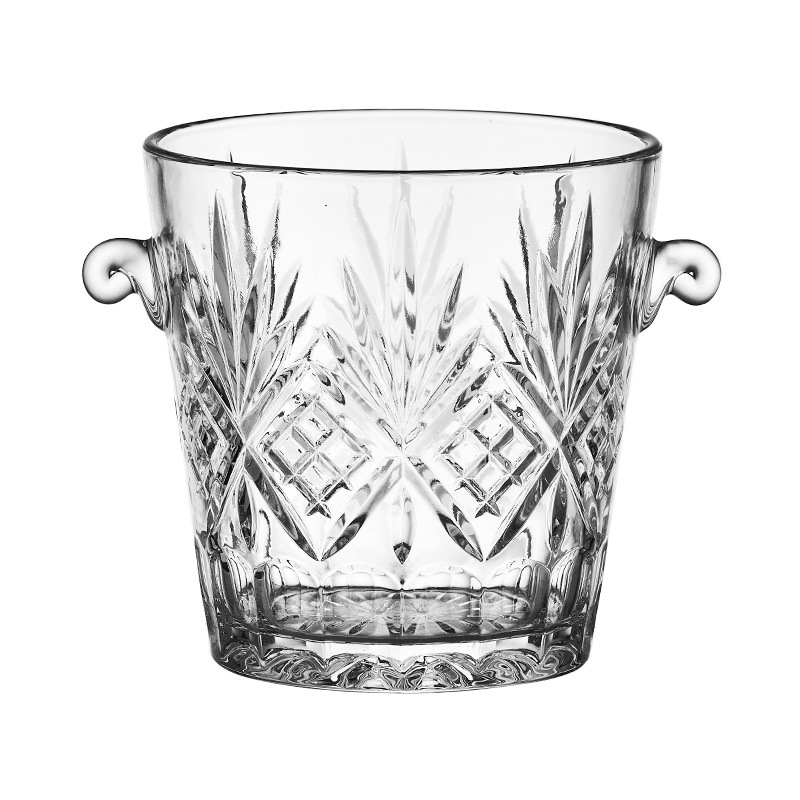Creative crystal glass insulated red wine and beer ice bucket, large European-style ice bucket for home KTV bars, champagne bucket Item Picture