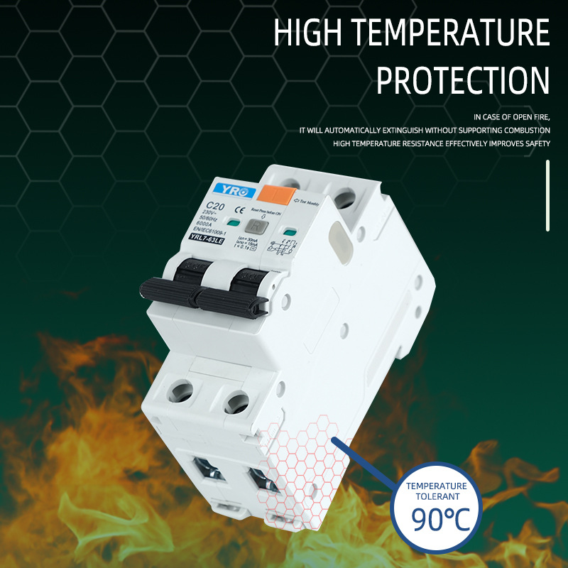 CE certified air switch with leakage protection 220V circuit breaker, household 2P circuit breaker AC type 32A, leakage protection 63A Specification image