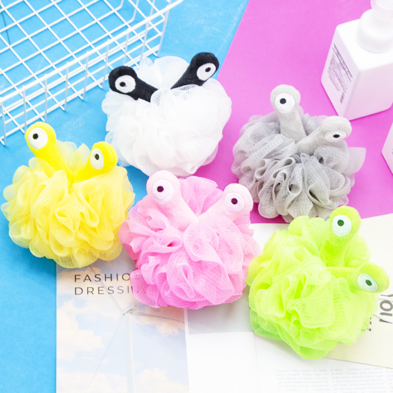 Children's Feeler Bath Flower Cute Cartoon Alien Bath Ball Bath Bath Soft Bubble Bath Ball Bath Ball details Picture
