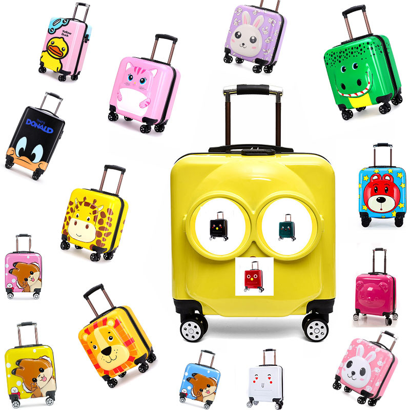 厂家批发儿童拉杆箱登机箱万向轮18寸卡通行李箱儿童箱密码旅行箱