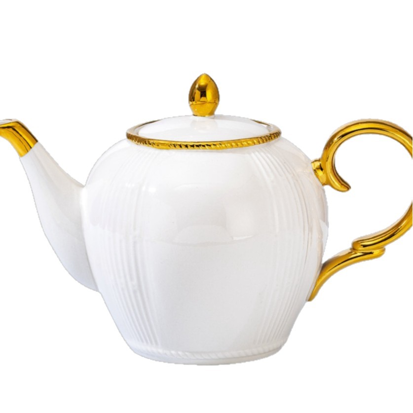 Wholesale of light luxury ceramic tableware sets, high-end gold-plated plates with gold edges Item Picture