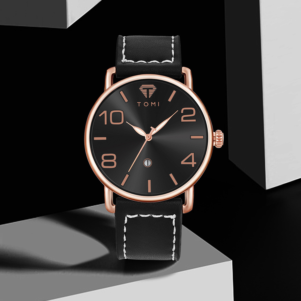The new TOMI watch is a casual and simple calendar wristwatch for middle school students, a niche and trendy quartz watch for both men and women Application Scenario
