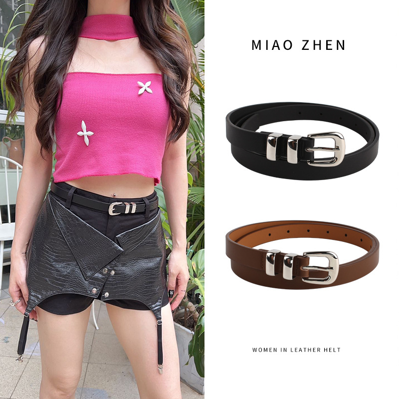 Belt Lady Decoration 2023 New Summer Fashion All Strap Simple With Jeans Short Skirt Korean Version Of Students