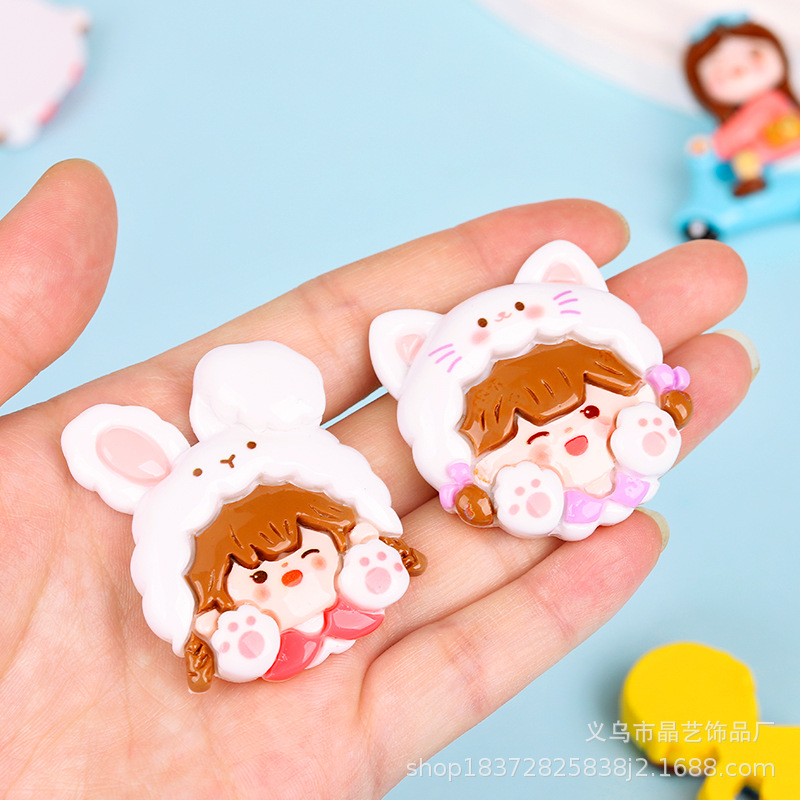 DIY cartoon resin three-dimensional patch accessories, cream glue phone cases, hairpins, shoe buckles, pendant accessories, handmade materials Specification image