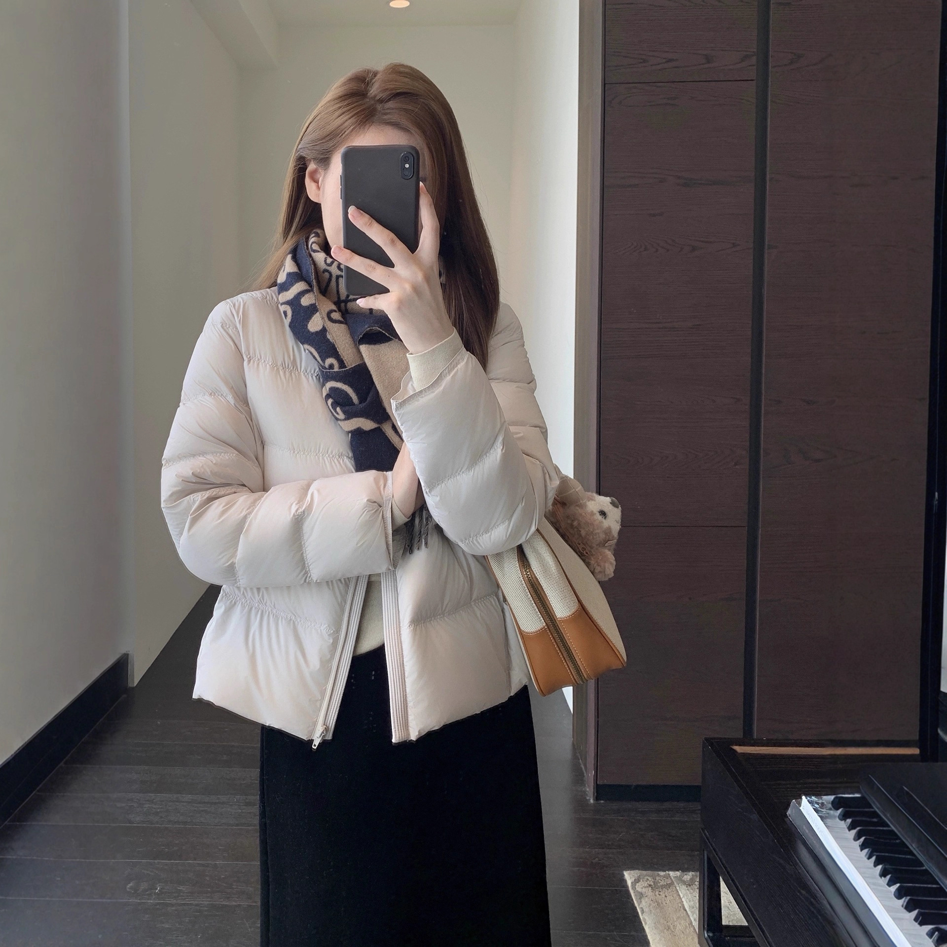 零压感时髦洋气羽绒服~90白鸭绒圆领面包服排骨羽绒服保暖外套女