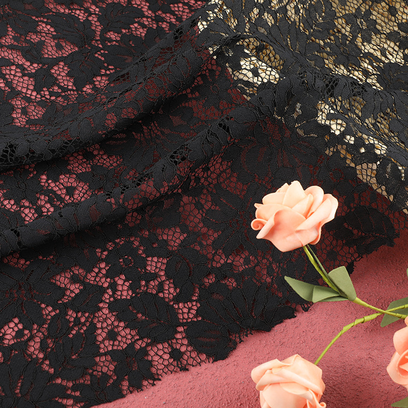 Elastic lace fabric