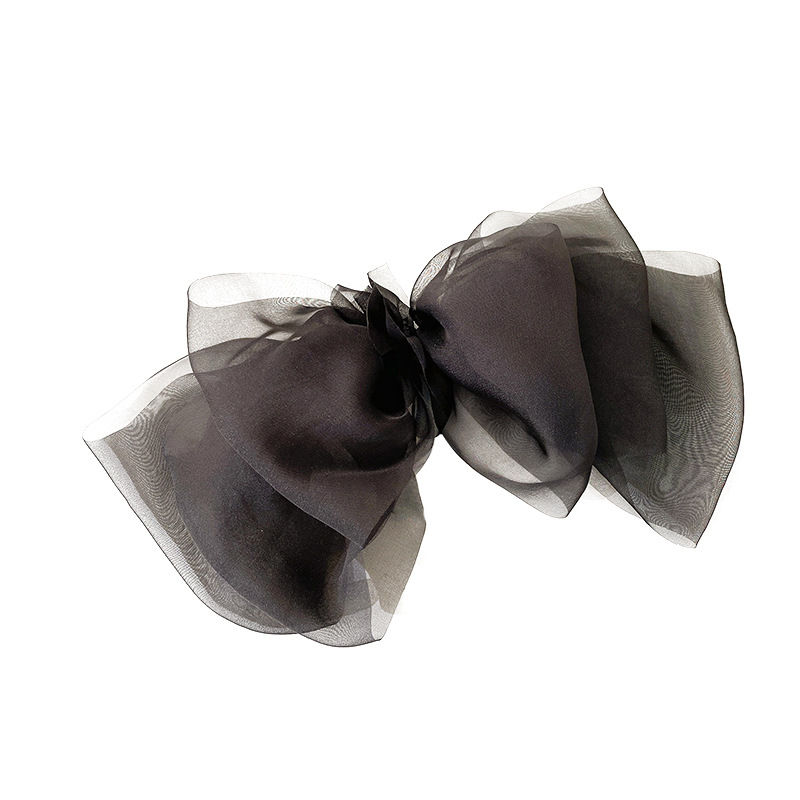 Dongdaemun, South Korea, Super Fairy bow hair clip, hairpin net, gauze art, elegant spring clip hair accessory, back head accessory Item Picture