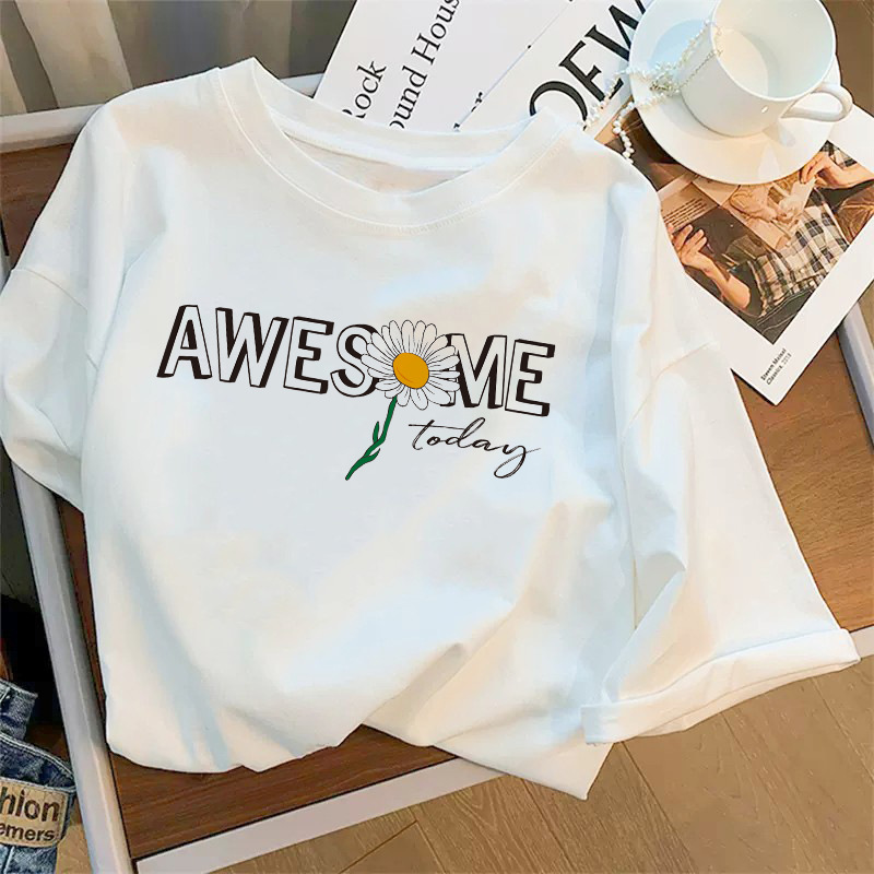 Pure cotton short-sleeved T-shirt women's summer new style loose base Korean-style chic half-sleeved white men's and women's tops wholesale Application Scenario