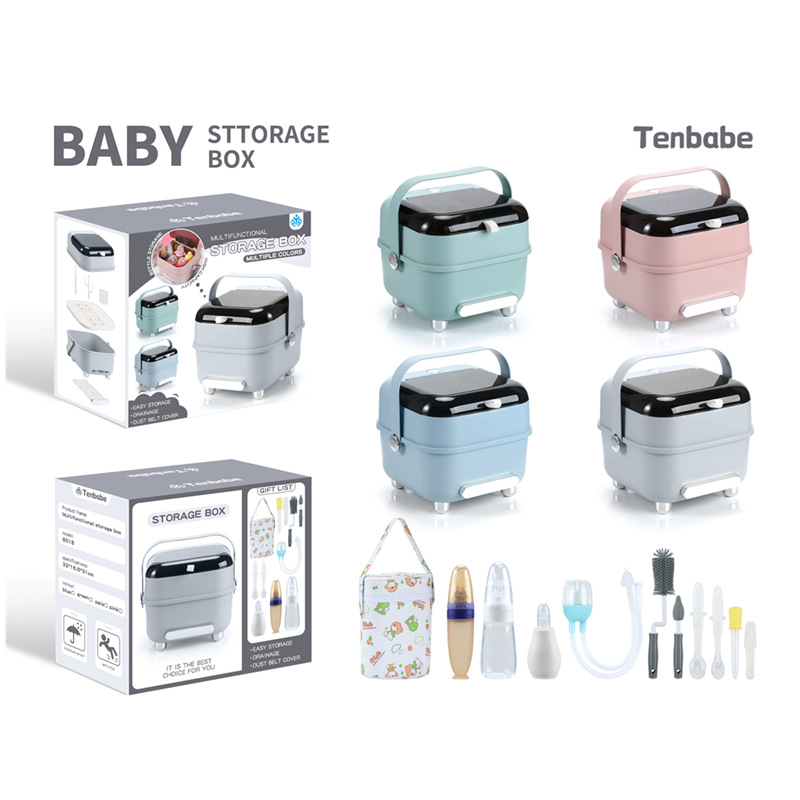 Carry the lid for going out, drying machine, baby bottle storage box, baby food utensils, baby bottle tableware, cleaning and brushing set, and cross the border Application Scenario