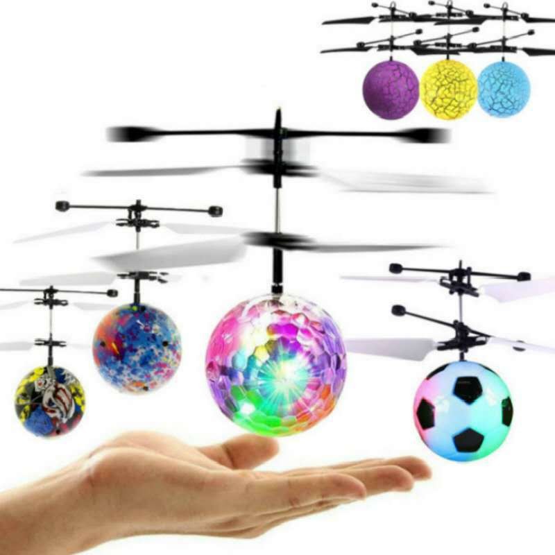 智能感应水晶球飞行球悬浮发光智能UFO感应飞行器水晶球儿童玩具