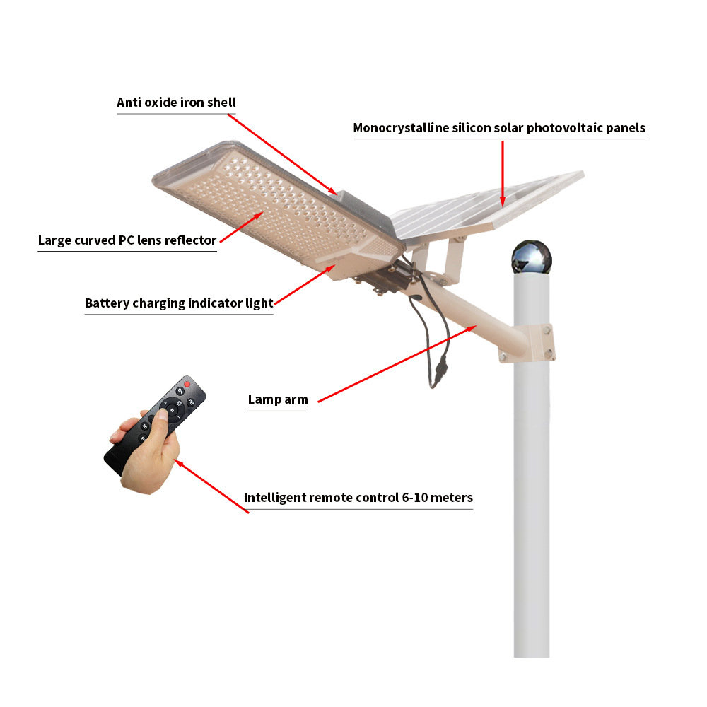 Solar light Cross-border New Outdoor Waterproof High-Power Ultra-bright Solar Lamp Courtyard Solar Street Lamp Specification image
