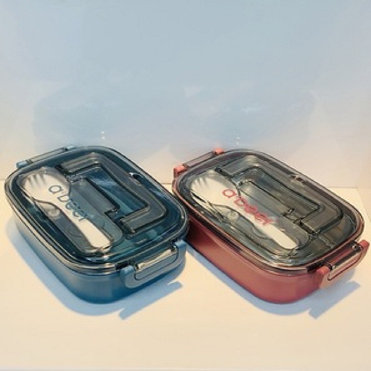 Caja de almuerzo con asas de moda para trabajadores de oficina para hombres y mujeres para estudiantes caja de bento multicapa combinación de microondas calentador de comida puede logotipo